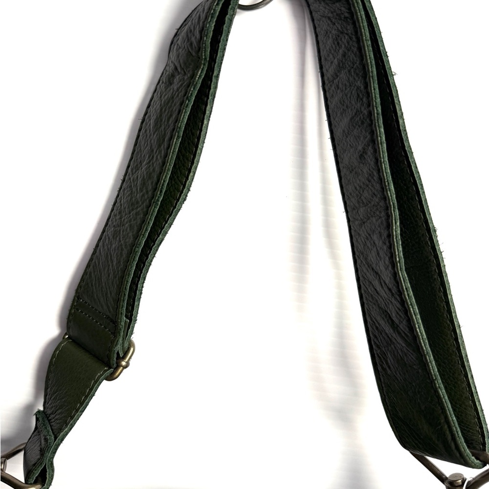 Anthropologie Olive Green Leather Hobo Bag - Picture 8 of 11